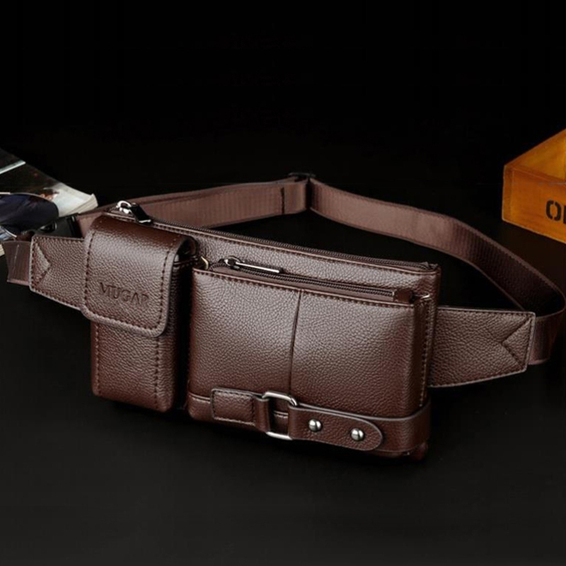 健身男士多功能时尚散步包,隐形腰包,胸包_hb008小号黑色