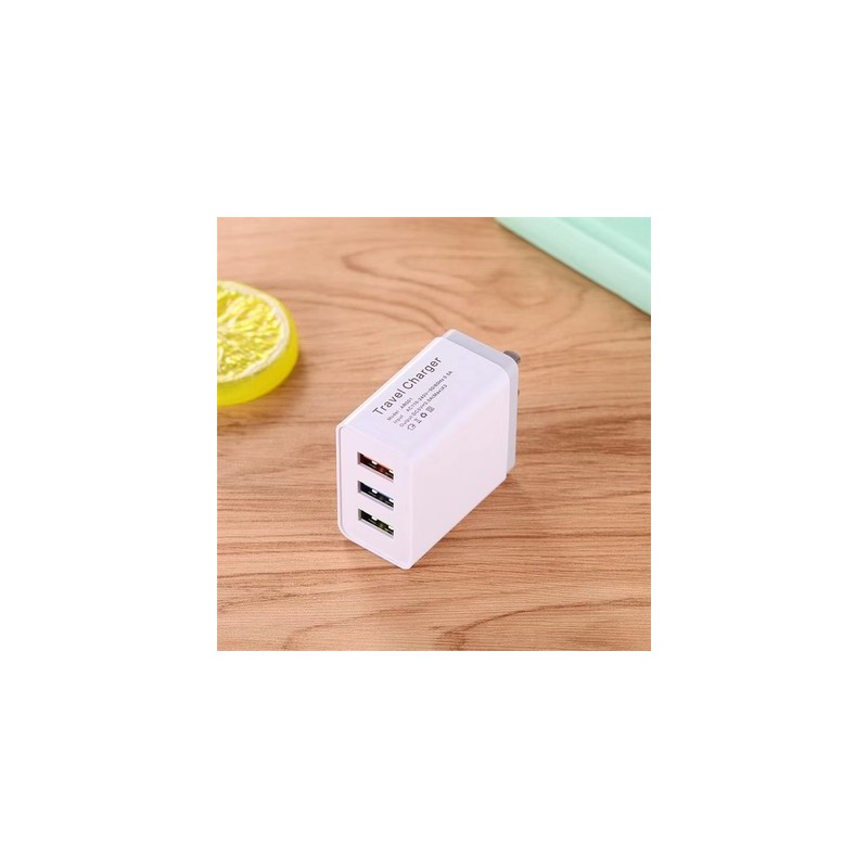 usb多口孔快充5v3a快速冲多功能三口双头5v2a手机充电数据线器|2A单口白色
