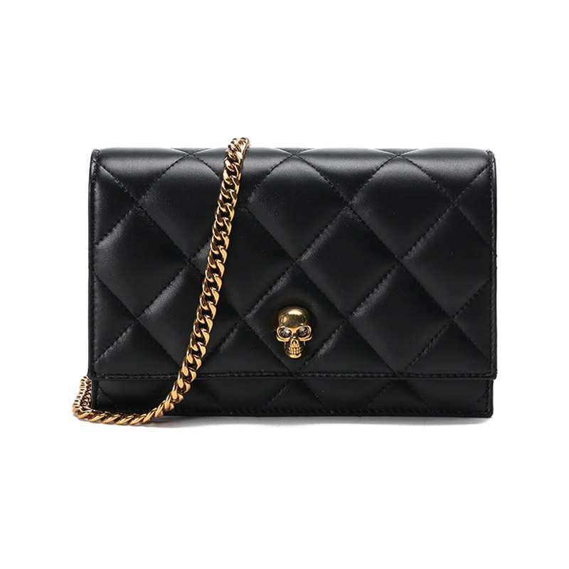 亚历山大·麦昆 alexander mcqueen 女士皮革单肩斜挎包链条包手拿包