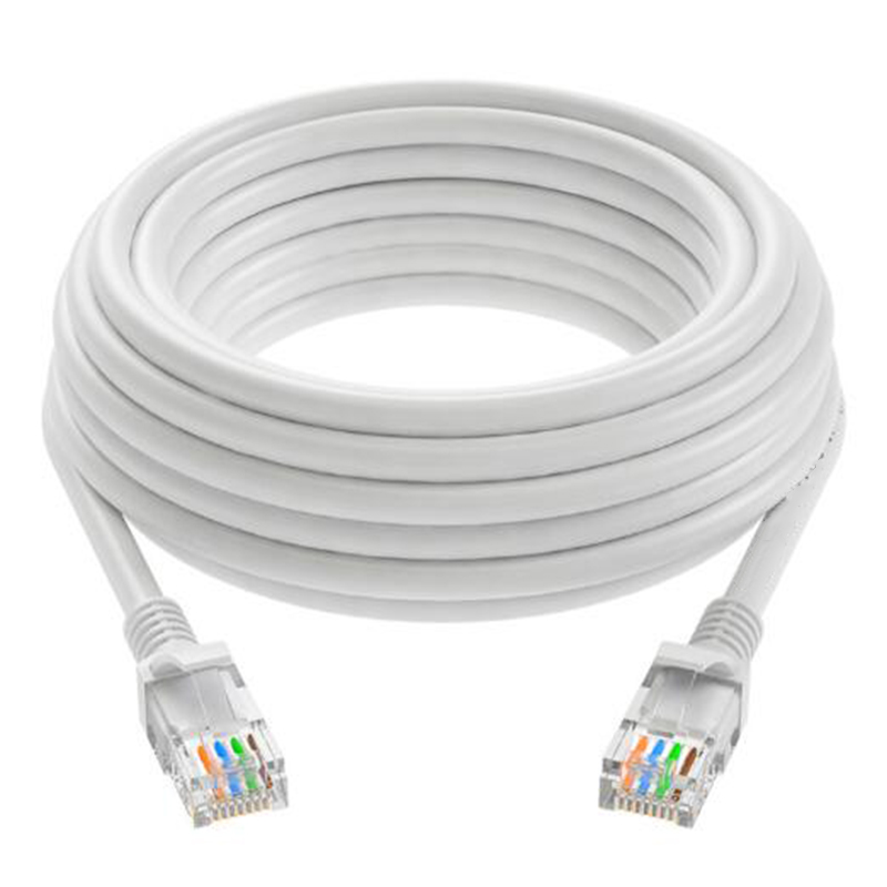 优族(youzu) 超五类网线 百兆网络连接线 超5类成品跳线 电脑宽带非屏蔽八芯双绞线 灰白色3米