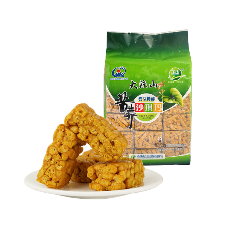 【四川大凉山苦荞食品】正中苦荞麦芽糖醇沙琪玛708g*2