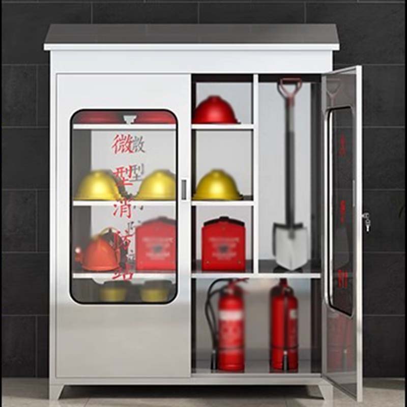 利特莱依304不锈钢应急物资柜消防救援器材箱防护用品柜室外微型消防站带雨棚1680*1200*400(加厚304材质)高清大图