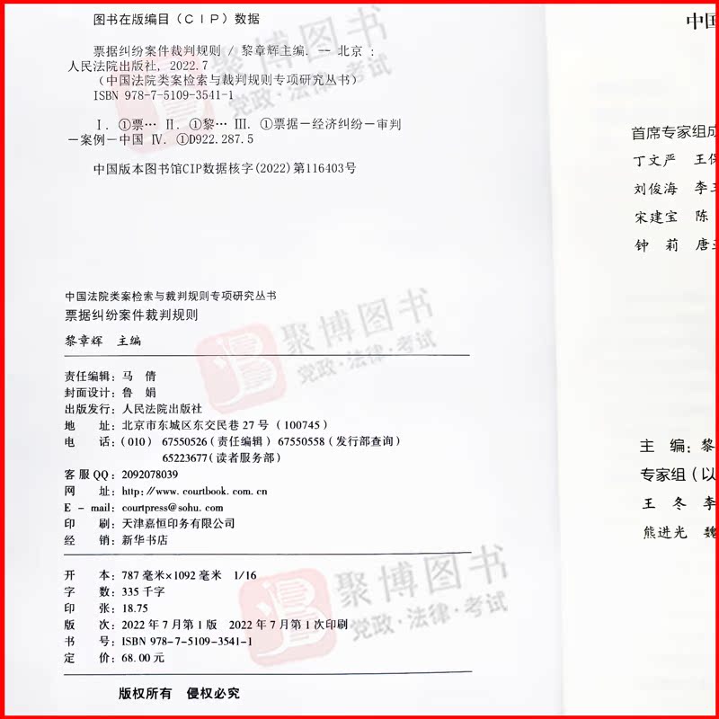[正版]2022新书 票据纠纷案件裁判规则 类案检索与裁判规则专项研究丛书票据生命周期关键问题案例裁判规则法律实务书籍人高清大图