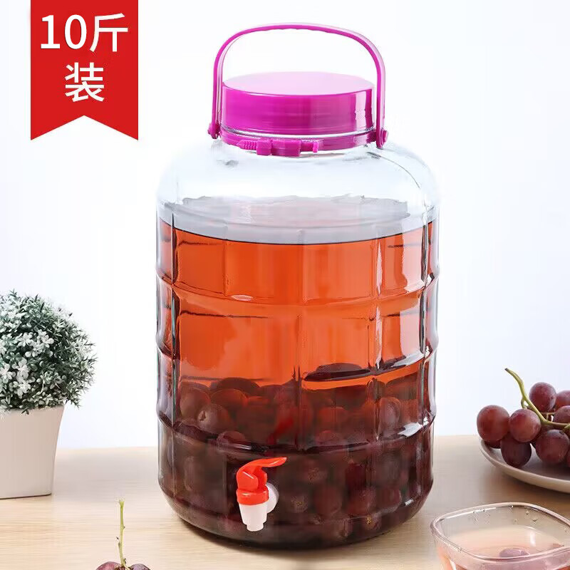 极度空间泡酒容器 10斤装加厚泡酒瓶带龙头玻璃罐 家用泡菜坛子密封罐酒坛高清大图