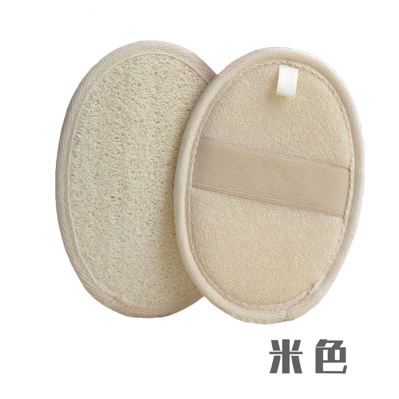 谋福 清洁巾 丝瓜络浴擦搓泥 搓背浴球【米色10*14.5cm】