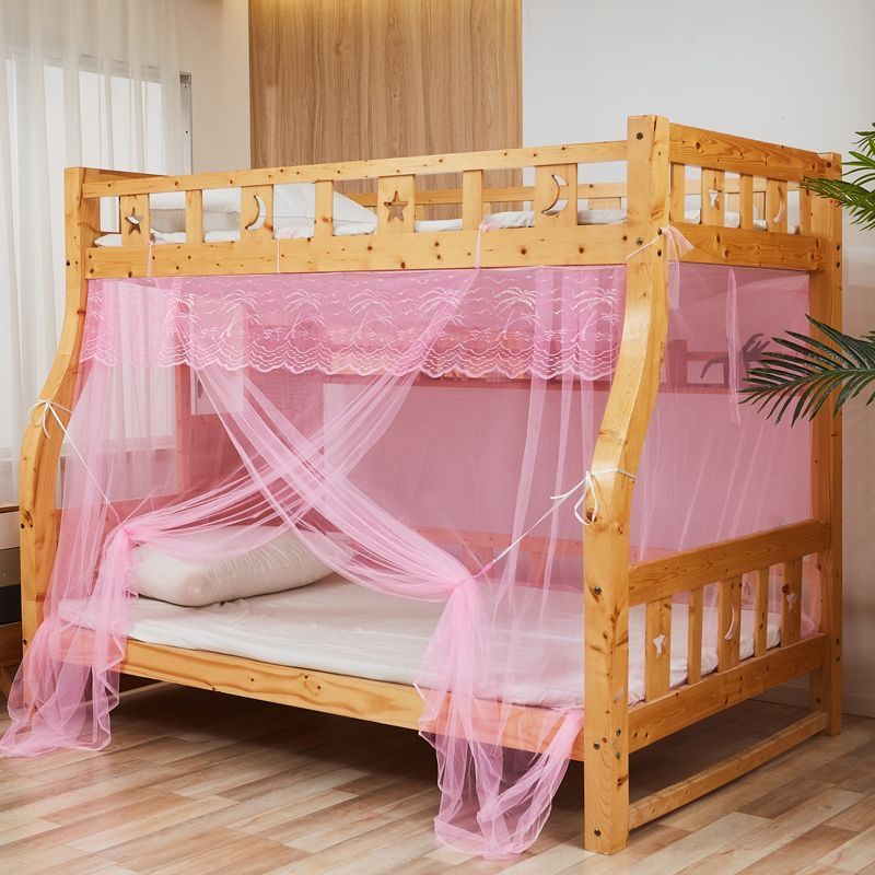 新款子母床蚊帐儿童上下铺梯形高低双层床家用特加密直梯柜梯蚊帐高清大图