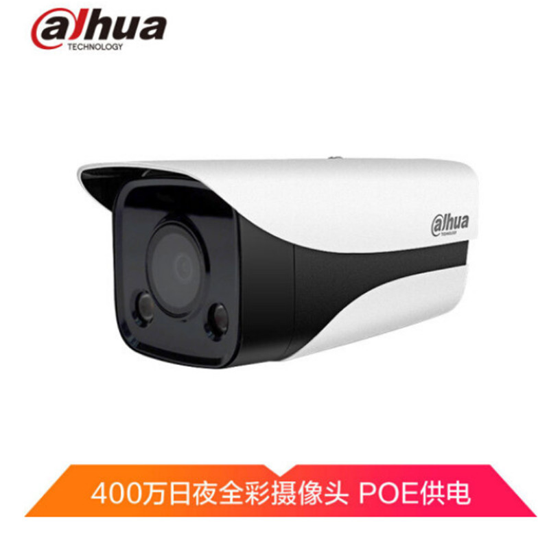 大华（alhua） DH-IPC-HFW2433M-LED网络监控摄像头 400万超清 日夜监控 全彩画面 室内室外