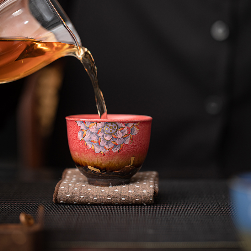 苏氏陶瓷(SUSHI CERAMICS)遇见敦煌祥荷主人杯个人杯品茗杯套装