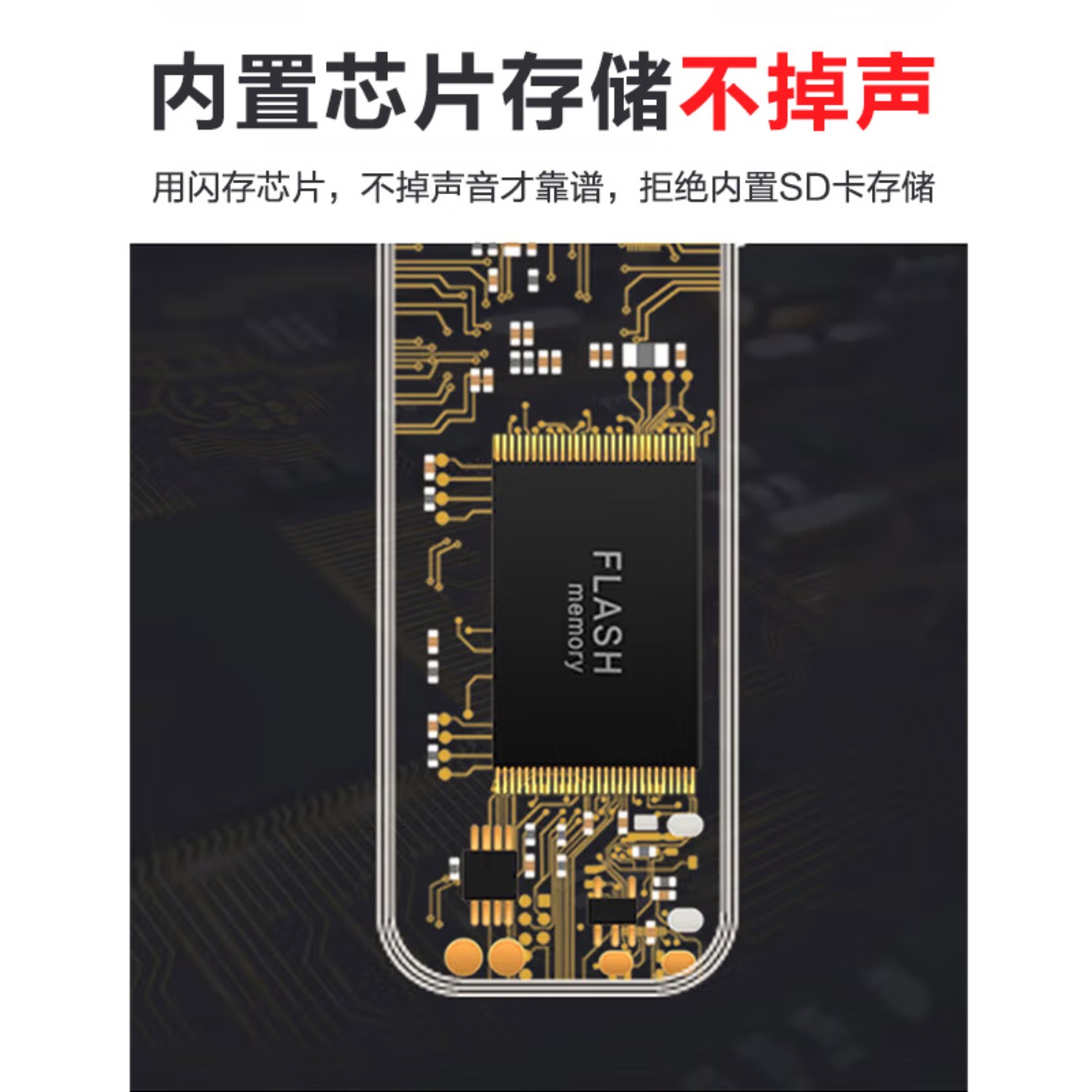 联想(Lenovo)录音笔B610 32G专业高清远距声控降噪 超长待机录音器学生学习商务采访会议培训高清大图