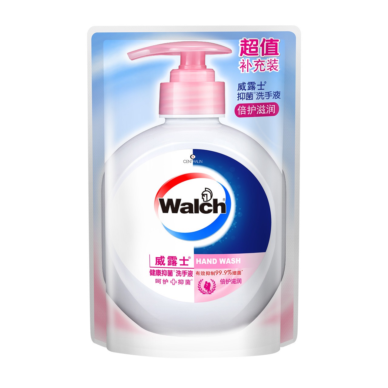 威露士健康抑菌洗手液250ml健康呵护倍护滋润丝蛋白 250ml袋装补偿装