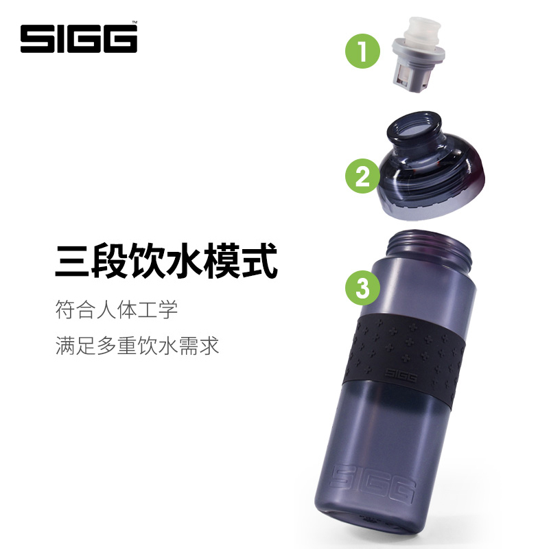 瑞士SIGG骑行水杯山地自行车水瓶户外运动水杯挤压式健身跑步水杯 玫红600ml