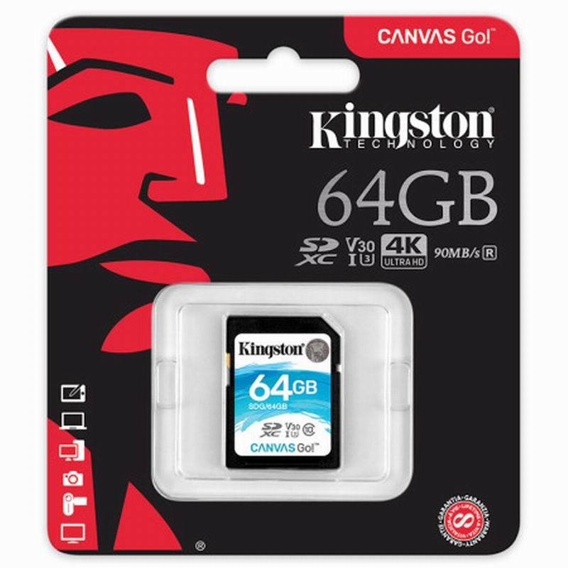 金士顿(Kingston) SD卡64G 兰卡 U3 V30 SDG/64G(读90m/s写45m/s)