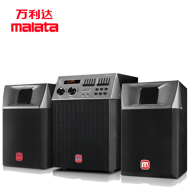 万利达 (Malata) K2 音响 家庭影院KTV音响12寸家庭KTV音响套装卡拉OK功放低音炮 2.1家庭KTV