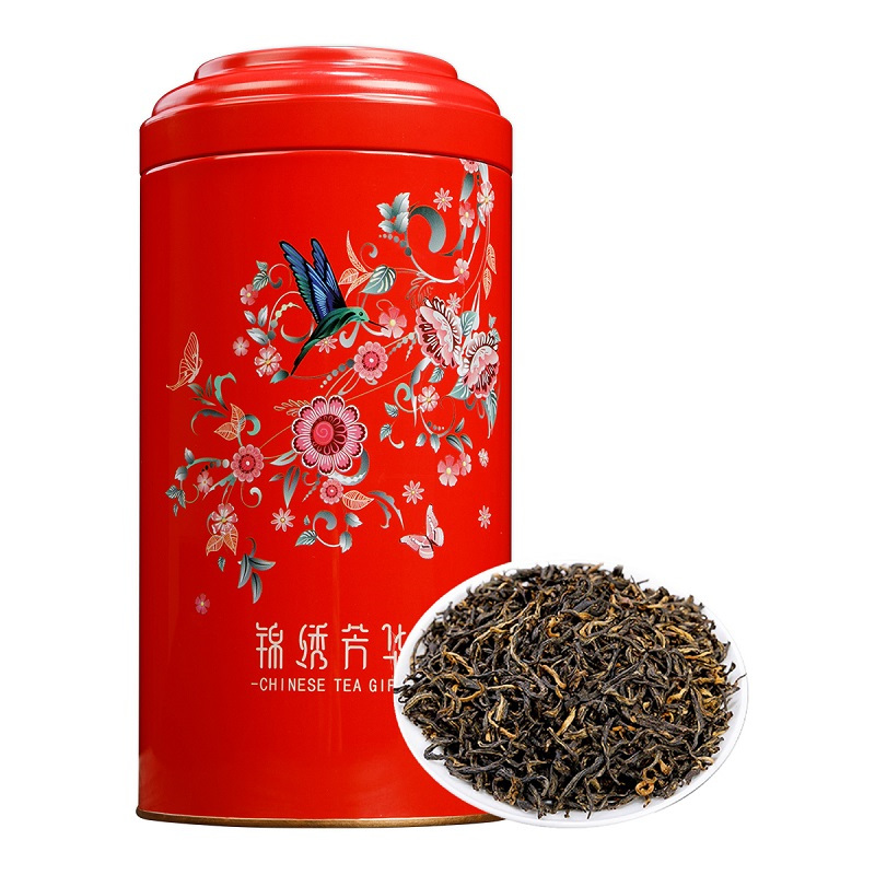 痴福 新茶金骏眉 非特级红茶武夷山茶叶蜜香型小种功夫红茶罐装礼盒装500g 锦绣芳华大红罐500g高清大图