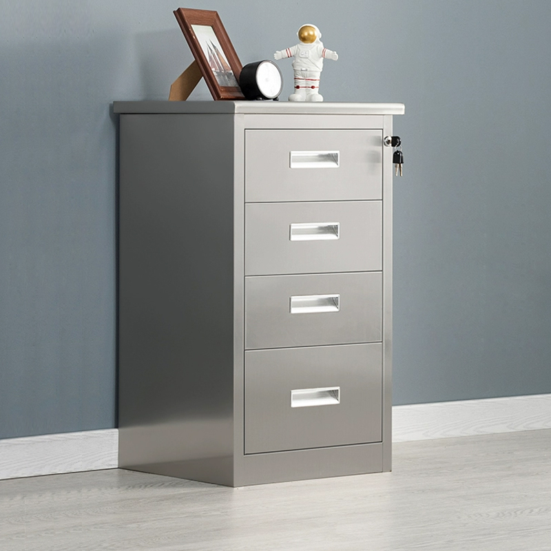 缑氏不锈钢文件柜档案柜资料柜储物柜器械柜仪器柜201全不锈钢四斗矮柜高清大图