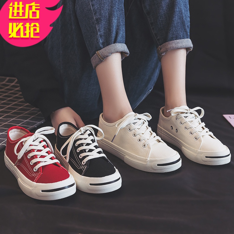 金三志代购 香港潮牌帆布鞋女2021年春季新款韩版ulzzang百搭低帮休闲潮板鞋帆布鞋