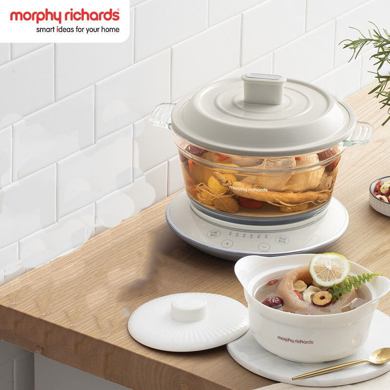 摩飞电器(Morphyrichards)MR9080多功能锅养生锅 家用定时预约电炖锅电炖盅炖汤电煮锅煮粥锅 椰奶白