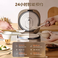 美的(Midea)电饭煲MB-RE585电饭锅家用5L大容量4-10个人柴火饭青瓷圆灶抗菌内胆智能预约多功能煮粥煮饭锅