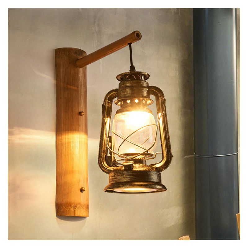 复古马灯壁灯仿古煤油灯茶楼客栈民宿装饰火锅店创意个性竹艺灯具