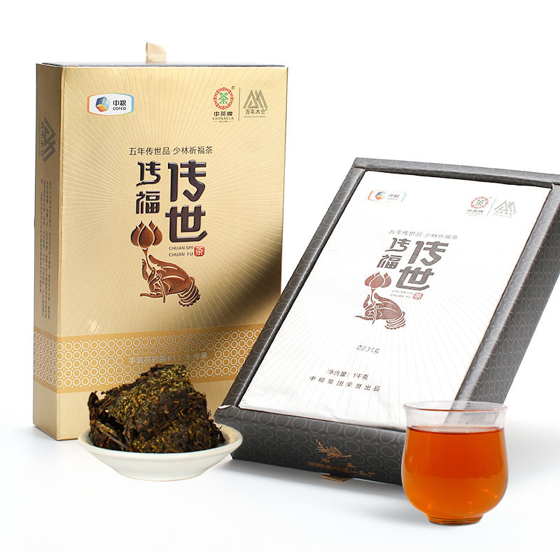 中茶 湖南安化黑茶 传世传福 茯砖茶K11-9 1000g