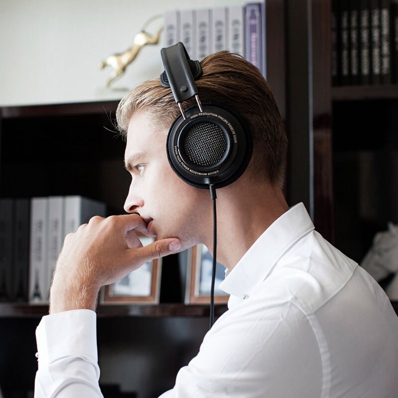 飞利浦头戴式HiFi免提通话耳机X2HR 音乐游戏运动立体声耳机 苹果华为安卓通用 音乐发烧耳机手机直推 网课学习电脑
