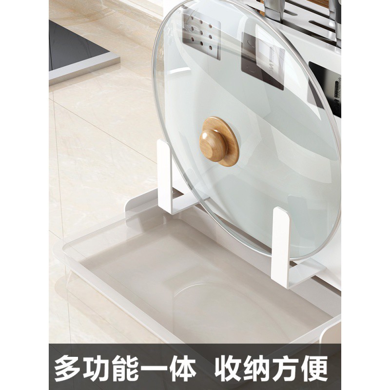 不锈钢刀架筷子笼一体壁挂式厨房用品置物架刀具菜刀砧板架收纳架收纳层架 三维工匠高清大图