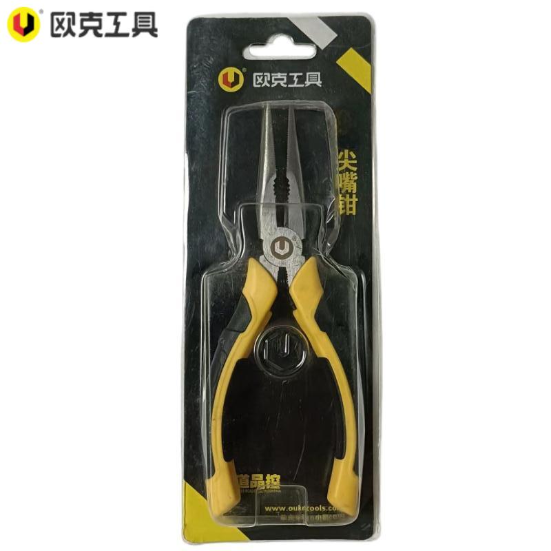 欧克 尖嘴钳包胶手柄电工用多功能 6英寸150mm OK-3065 6英寸150mmOK-3065