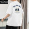 HLCOMAN260g小熊t恤男短袖夏季圆领上衣服宽松半袖Oversize