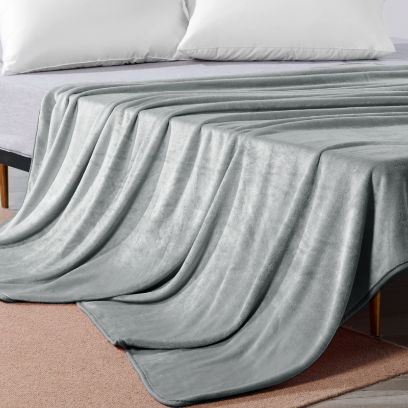 孚日家纺 亲肤法 兰绒毯DSF2-013 150*200cm灰高清大图