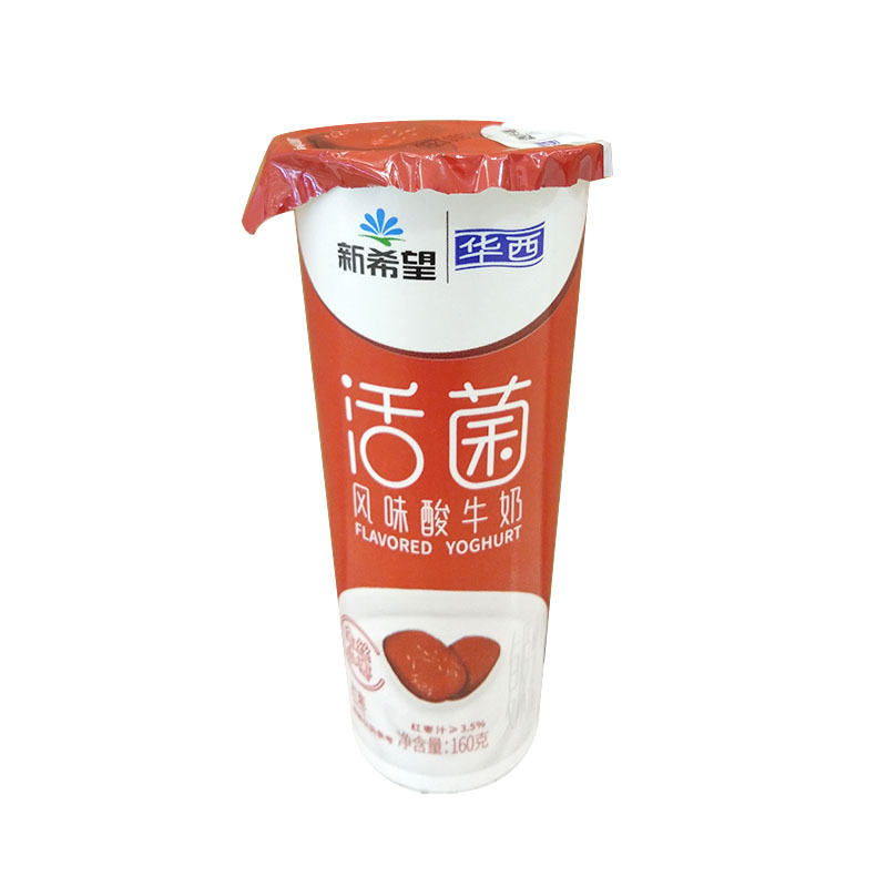 新希望纸杯装红枣酸牛奶160g