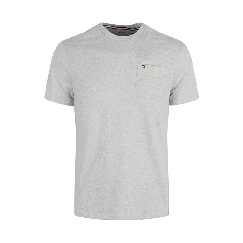 tommyhilfiger汤米男装春夏季刺绣绣标旗标纯色圆领短袖t恤