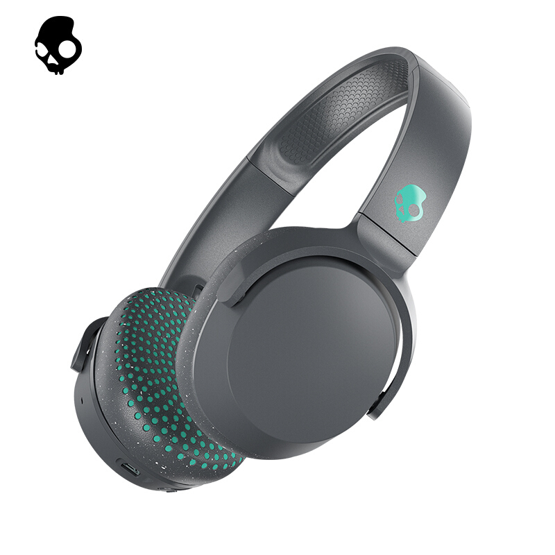 斯酷凯蒂(Skullcandy) Riff Wireless 无线蓝牙头戴式耳机 舒适贴耳语音通话 12小时续航 灰色