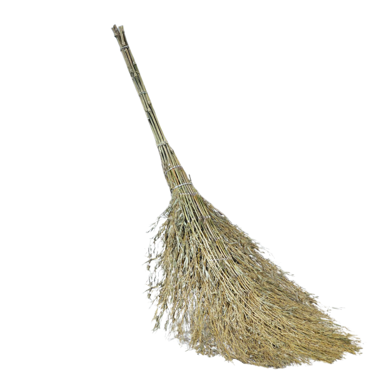 竹木柄大扫把竹子扫把塑料丝环卫扫把户外扫马路地面打扫清洁工具 5把