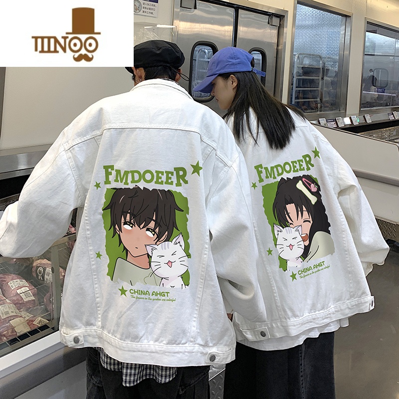 YANXUroora情侣装感牛仔外套男款潮牌小众设计超火大码夹克高清大图