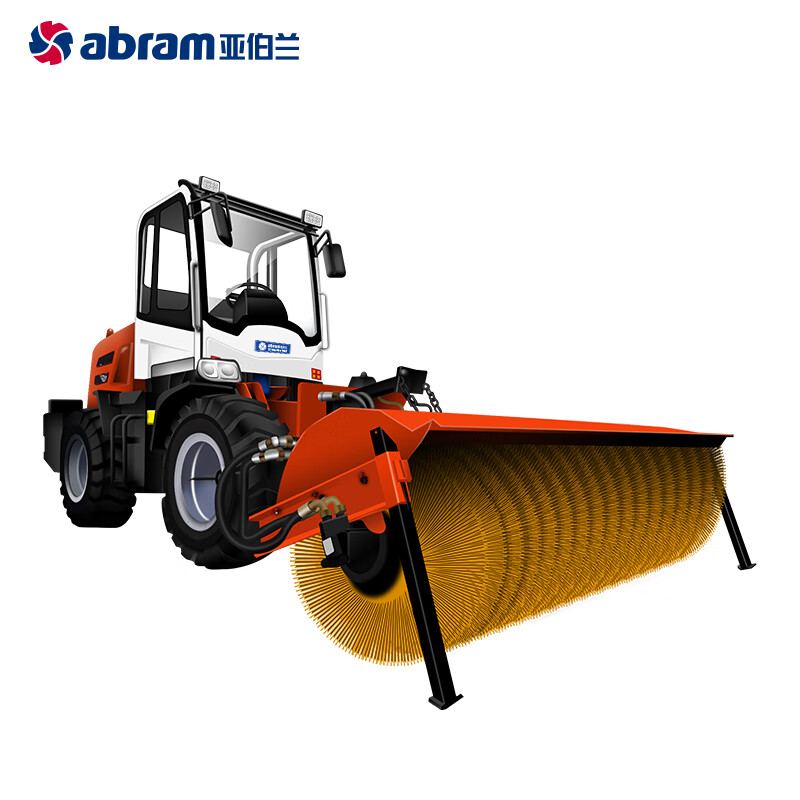 亚伯兰ABRAM-3200SX 大型四轮驾驶式扫雪车 道路清雪机市政环卫马路清扫除雪车 配滚刷+雪铲高清大图