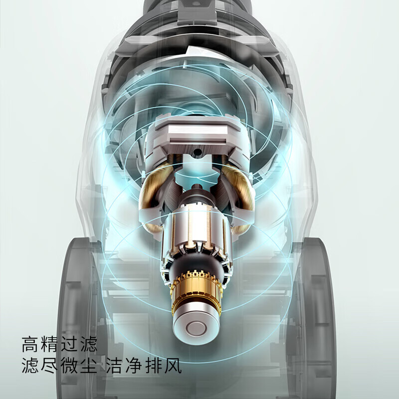美的(Midea)吸尘器手持推杆两用多刷头强力低噪大吸力4重过滤5米有线易清洁尘杯吸尘器 SN7高清大图