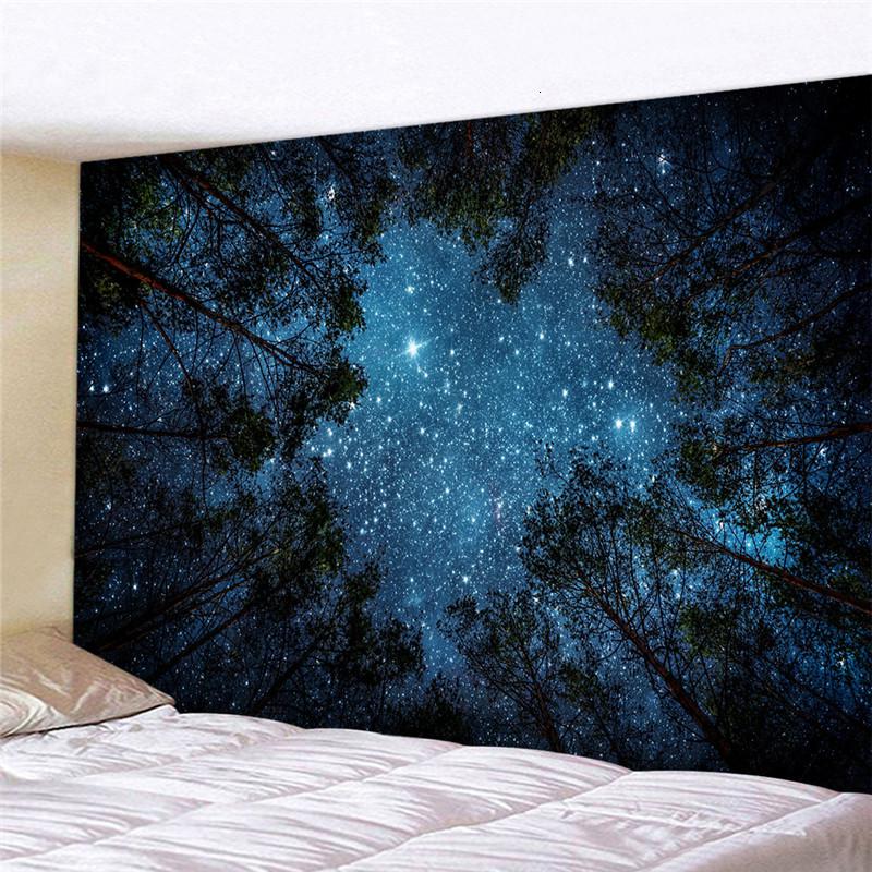 家柏饰(CORATED)超大挂布墙壁装饰挂毯床头卧室背景布森林星空壁画北欧免打孔 图四 150高*200宽厘米横款高清大图