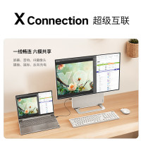 联想(Lenovo)YOGA 27 AI高能一体机电脑可旋转27英寸QHD屏(R7-8845H 32G LPDD5X 1TSSD Win11)银色