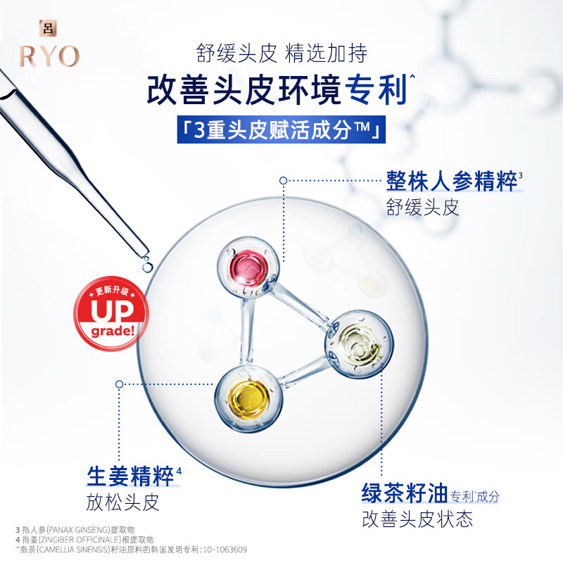 吕(Ryo)控油清爽蓬松无硅油柔顺保湿 蓝吕洗发水650ml(经典去屑)高清大图