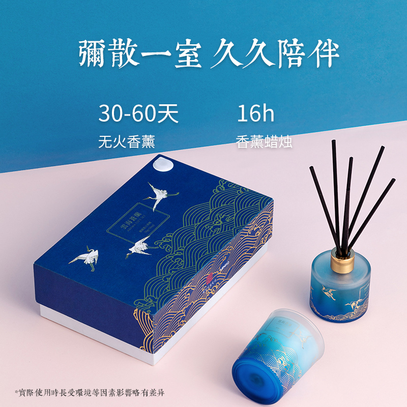 名创优品(miniso) 故宫宫廷系列香薰蜡烛礼盒套装室内清香礼物(瑶岛仙花)