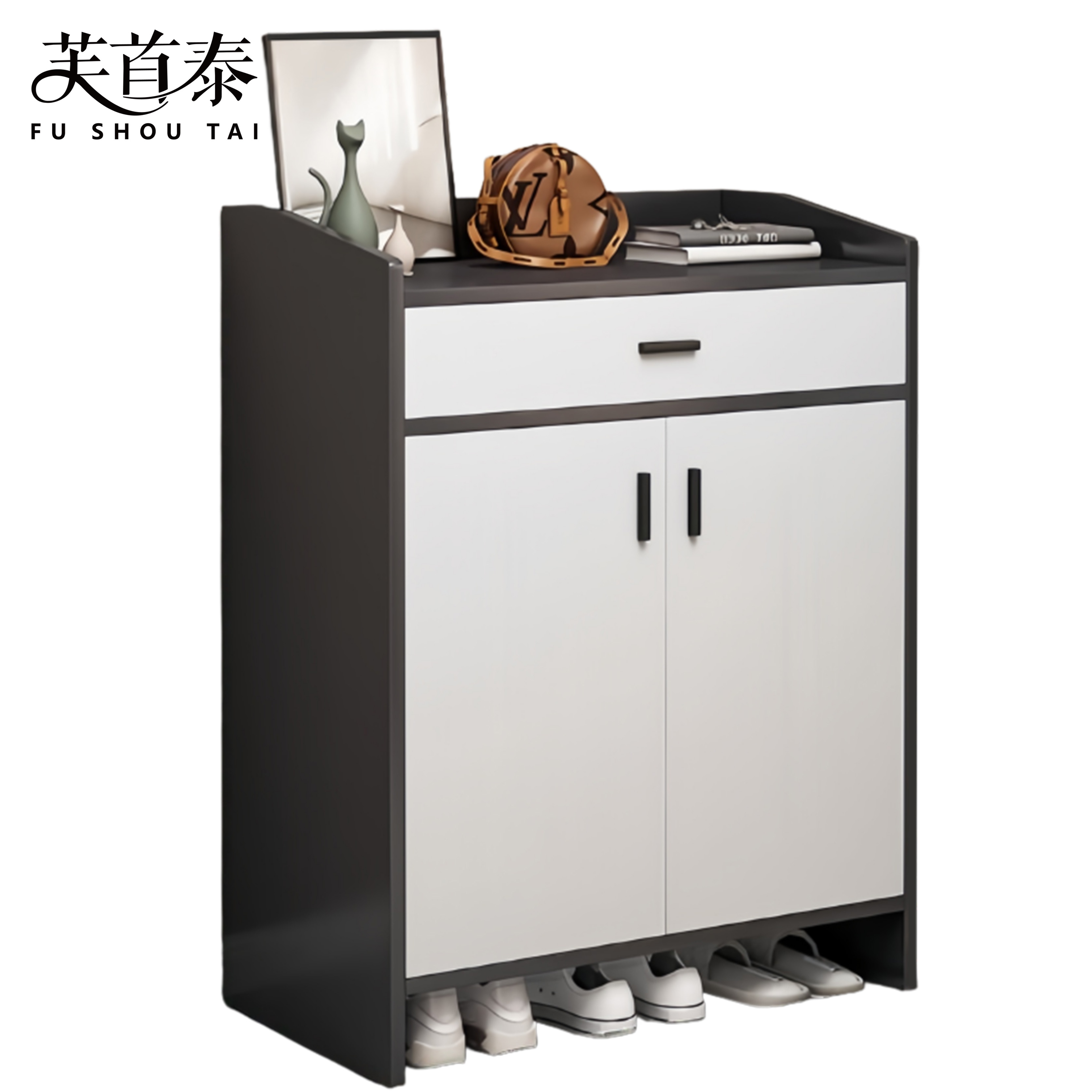 芙首泰鞋柜两门一抽600*300*1000mm个高清大图