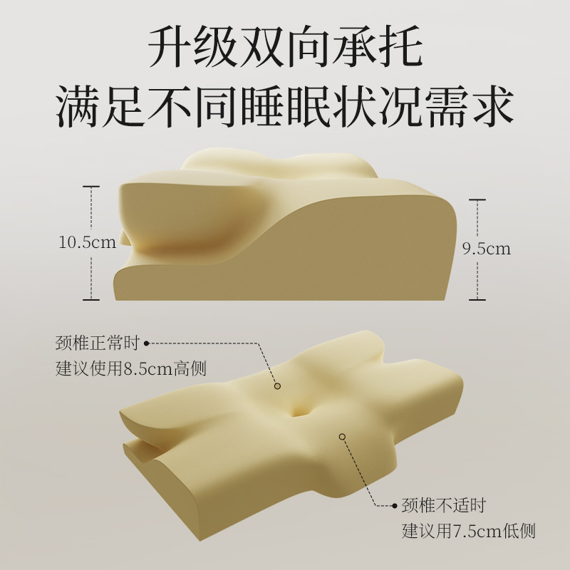 睡眠博士AiSleep记忆棉颈椎按摩枕头透气防螨抗菌设计全年龄段适用高清大图
