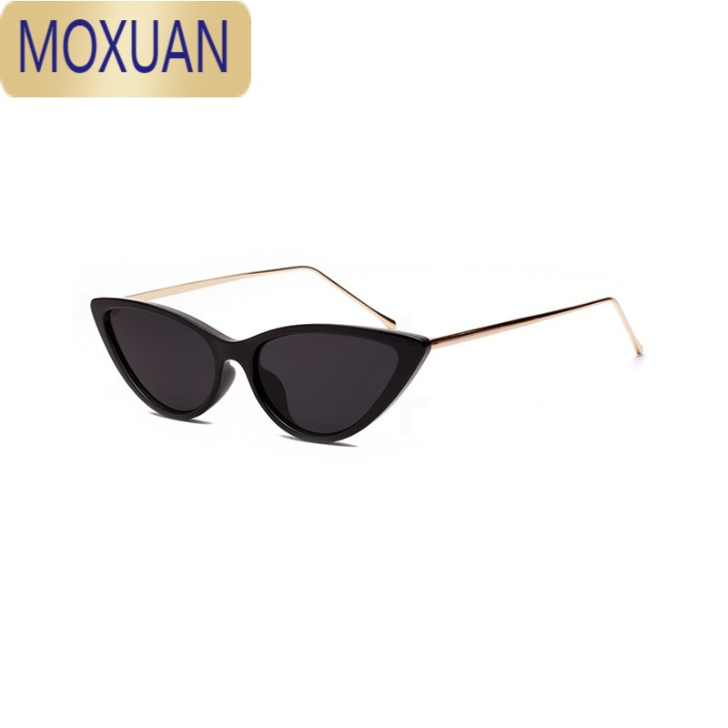 moxuan2022夏网红欧美猫眼半金属框复古太阳镜女小墨镜流行街拍显脸小