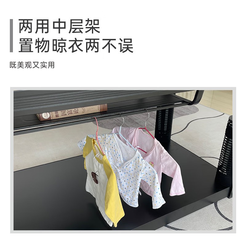 一均牌升降电暖茶几取暖桌隐藏电磁炉电暖炉岩板电暖桌烤火桌子餐桌家用省电多功能取暖茶几烤火炉取暖器C10米白玉125*70