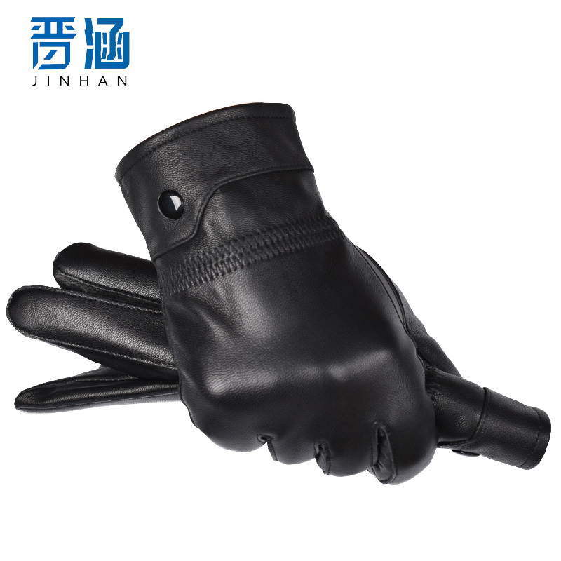 晋涵 防寒加绒羊皮手套 均码/双高清大图