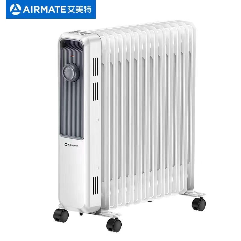 艾美特油汀取暖器家用节能电暖气片热暖风机神器大面积烤火炉油丁企业价团购精美设计 白色