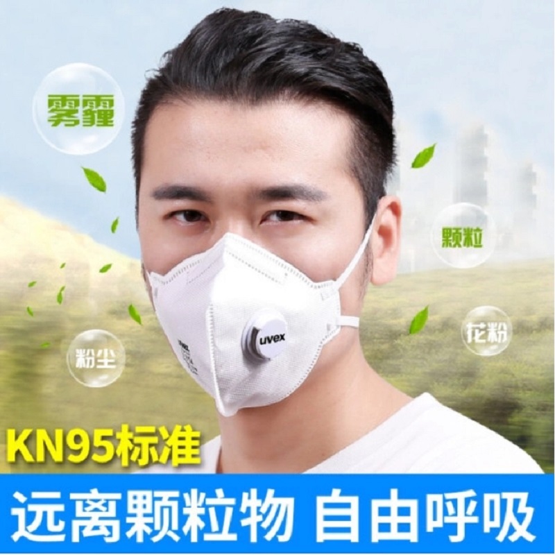 UVEX优唯斯3310带阀FFP3折叠式防尘口罩头戴式防护口罩高清大图