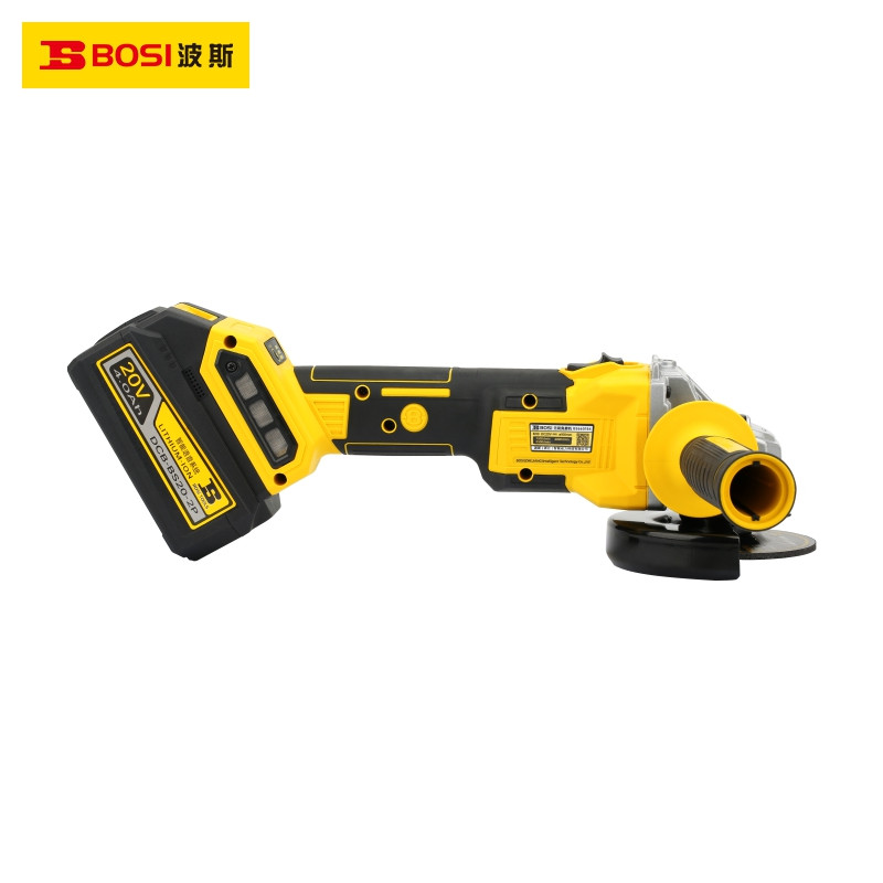 波斯(BOSI)无刷锂电角向磨光机(100mm 20V/4.0Ah)台高清大图