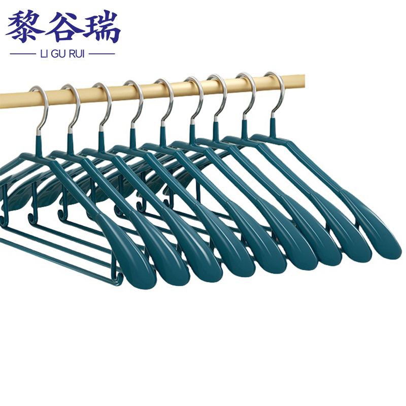 黎谷瑞衣架/衣撑 衣架宽肩黑色（10个）组