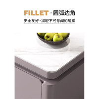 晋舰 岩板茶几客厅茶台烧水壶一体桌家用泡茶台办公室茶桌 1.4米深灰(雪山白岩板)